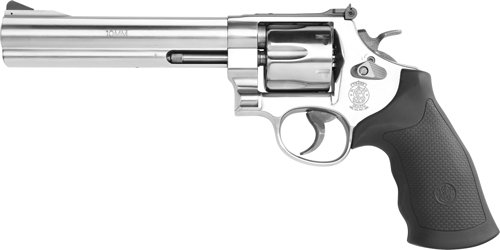 S&W 610 10MM 6.5" AS 6-SHOT - STAINLESS STEEL RUBBER by Smith & Wesson / S&W