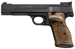 S&W 41 22LR 5.5" HB AS - 10SH-ATS-TS-DT BLUED WOOD by Smith & Wesson / S&W