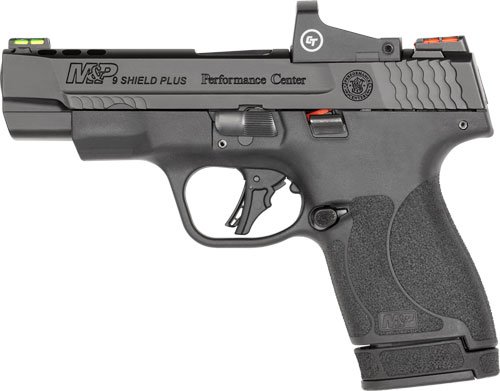 S&W PC M&P9 SHLD PLUS 9MM 4" - PORTED FIBER OPTICS W/RED DOT by Smith & Wesson / S&W