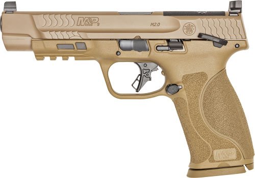 S&W M&P9 M2.0 9MM 5" OPTIC - READY 17-SHOT THUMB SAFETY FDE by Smith & Wesson / S&W