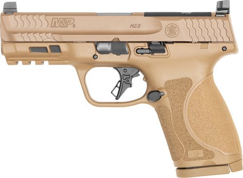 S&W M&P9 M2.0 COMPACT 9MM 4" - 15-SH OPTICS READY NO SFTY FDE by Smith & Wesson / S&W