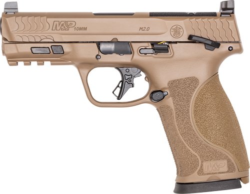 S&W M&P 10MM M2.0 4" FS - 15-SHOT ARMORNITE W/SAFETY FDE by Smith & Wesson / S&W
