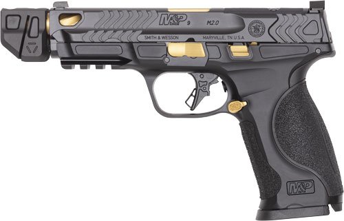 S&W PC M&P9 M2.0 METAL 9MM OR - NTS BLACK FR/GOLD PVD BBL TALO by Smith & Wesson / S&W