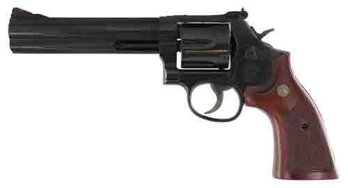 S&W 586 CLASSIC 357MAG 6" AS - 6-SHOT BLUED WOOD by Smith & Wesson / S&W