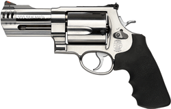 S&W 500 500SW 4" AS 5-SHOT - STAINLESS STEEL RUBBER by Smith & Wesson / S&W