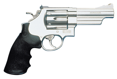 S&W 629 44MAG 4" AS 6-SHOT - STAINLESS RUBBER by Smith & Wesson / S&W