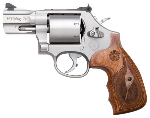 S&W 686 PERFORMANCE CENTER - 357 MAGNUM 7-SH 2.5" SS WOOD by Smith & Wesson / S&W