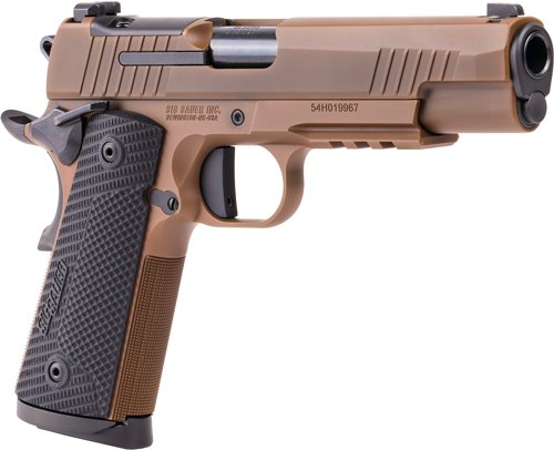 SIG 1911 X 45ACP 5" XRAY3 - OR (2)8RD G10 STEEL COYOTE by Sig Sauer
