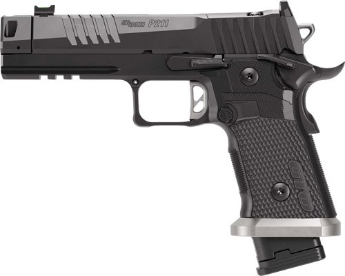 SIG P211 GTO 9MM 4.4" FIBER - OPTIC COMPENSATOR (3)10RD BLK by Sig Sauer
