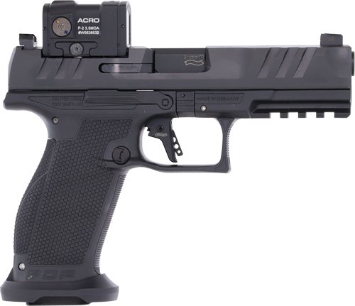 WALTHER PDP PRO ACRO INSTALLED - 9MM 4.5" 10-SHOT BLACK FRAME by Walther Arms