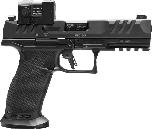 WALTHER PDP PRO ACRO INSTALLED - 9MM 4.5" 18-SHOT BLACK FRAME by Walther Arms