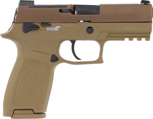 SIG P320 M18 9MM 3.9" NITE SGT - OR (3)10RD COYOTE CA COMPLIANT by Sig Sauer