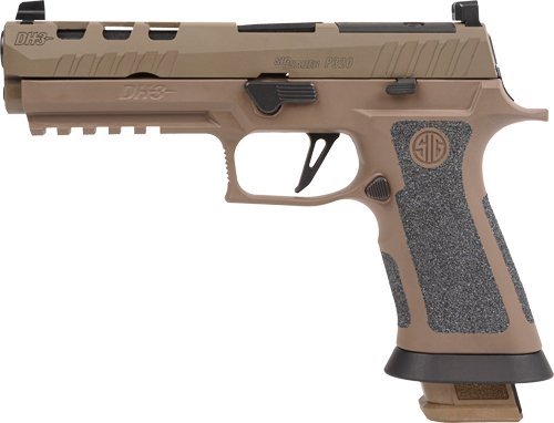 SIG P320 XFIVE DH3 9MM 5" OR - XRAY3 (3)21RD AXG GRIP COYOTE by Sig Sauer