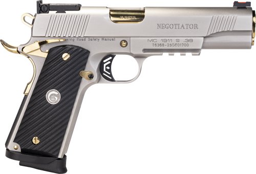 GIRSAN 1911 NEGOTIATOR TALO - 38 SUPER 5" 9RD TITANIUM/GOLD by Girsan Firearms