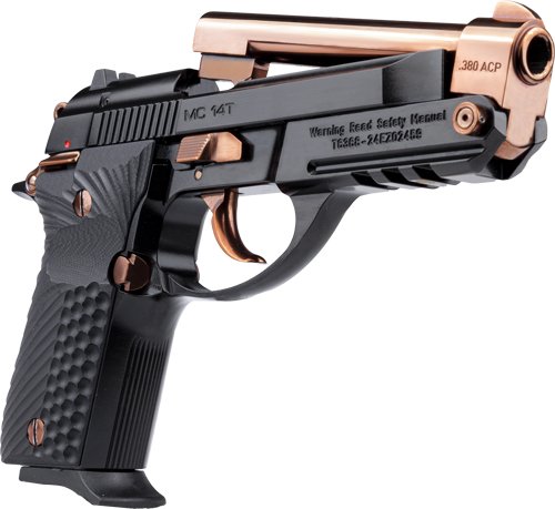 GIRSAN MC14T COLORWAY 380ACP - G10 13RDS ROSE GOLD/GLOSS BLK by Girsan Firearms
