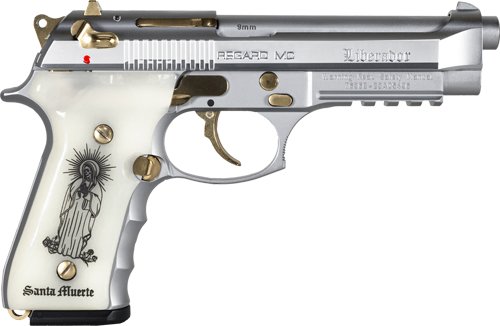 GIRSAN REGARD LIBERADORE 9MM - GOLD/CHROME ENGRAVED 18-SHOT by Girsan Firearms