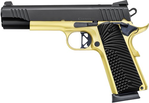 CHIAPPA 1911 SUPERIOR GRADE - 45ACP 5" 8RD BLACK/GOLD by Chiappa Firearms