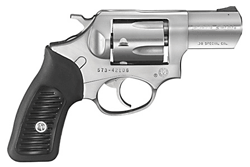 RUGER SP101 38SPEC+P 2.25" FS - STAINLESS BLACK RUBBER by Ruger / Sturm, Ruger & Co.