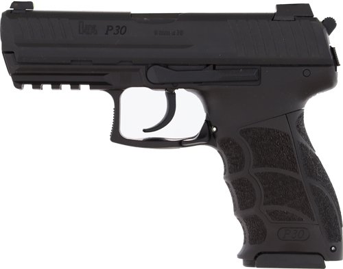HK P30 V3 DA/SA TRIGGER 9MM - 3.85" 2-15 RD MAGS BLACK by Heckler & Koch / H&K