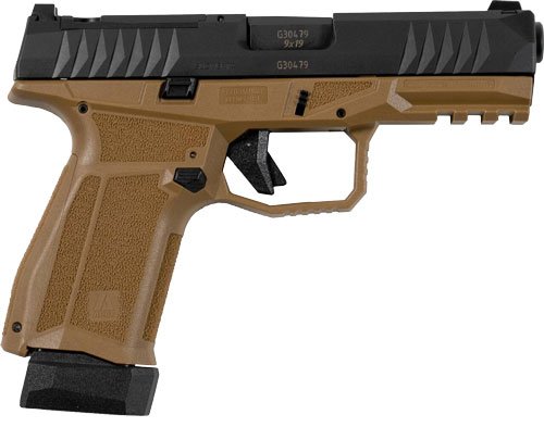 AREX DELTA M GEN 2 OR 9MM 1-15 - 1-15+2 MAG 4" BLK SLIDE/FDE FR by Global Ordnance