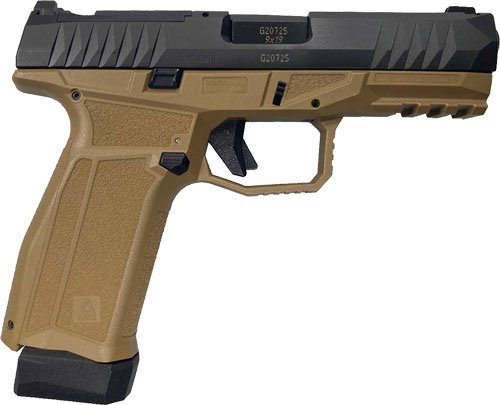 AREX DELTA GEN 2 X OR 9MM 1-17 - 1-17+2 MAG 4" BLK SLIDE/FDE FR by Global Ordnance