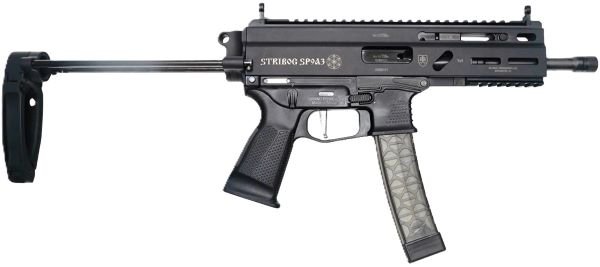 GRAND POWER STRIBOG SP9A3 9MM - 8" 30RD MAG TAILHOOK BRACE BLK by Global Ordnance