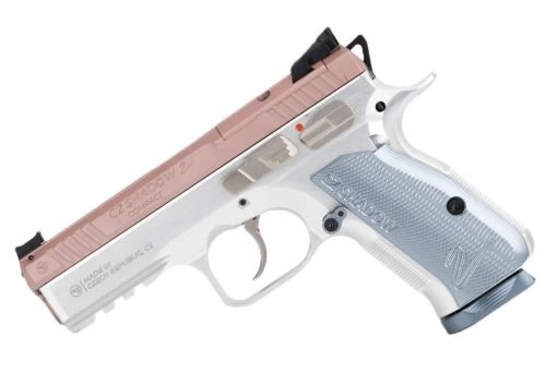 CZ SHADOW 2 COMPACT OR 9MM FS - 4" 15RD ROSE SILVER GRIPS by CZ-USA