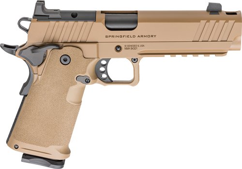 SPRINGFIELD 1911 DS PRODIGY - COMP 9MM 5" COYOTE BRN 17/20RD by Springfield Armory