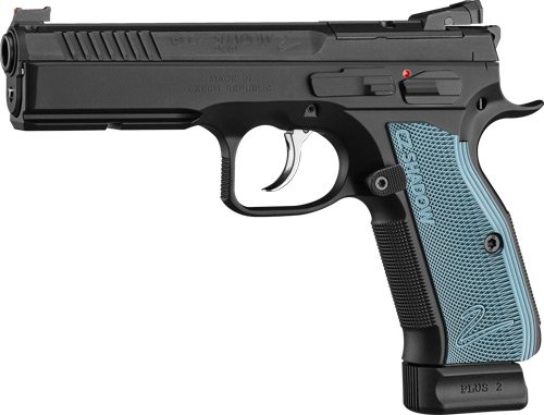 CZ SHADOW 2 OR 9MM FS 19RD - BLACK NITRIDE BLUE GRIP by CZ-USA