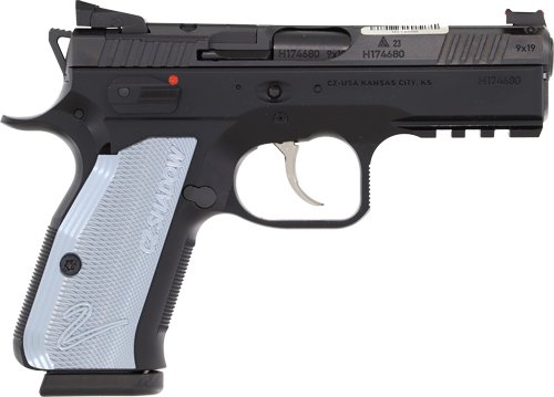 CZ SHADOW 2 COMPACT OR 9MM FS - 15RD BLK NITRIDE GREY GRIP by CZ-USA
