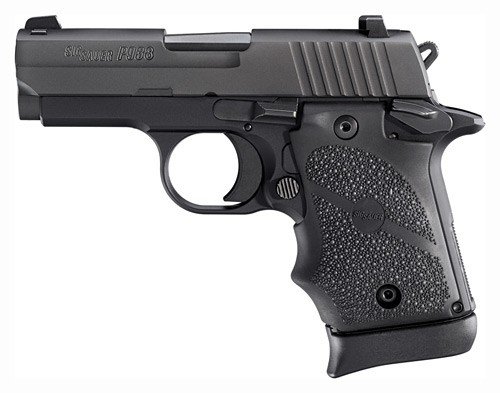 SIG P938 BRG 9MM 3" SAO - SIGLITE (1)7RD RUBBER/BLACK by Sig Sauer