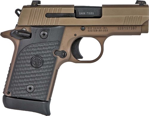 SIG P938 EMPEROR SCORPION 9MM - SAO (1)6RD&(1)7RD SIGLITE FDE by Sig Sauer