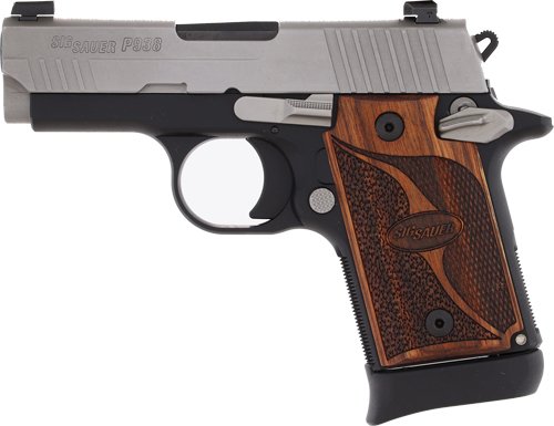 SIG P938 9MM 3" SAO XRAY3 - 6/7RD TWO-TONE/WALNUT by Sig Sauer