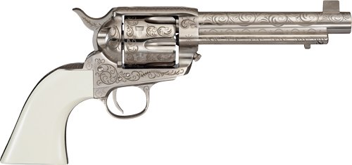 CIMARRON BAT MASTERSON 45LC - PW FS 5.5" ENGRAVED NICKEL by Cimarron Firearms