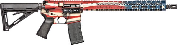 BLACK RAIN SPEC+ PATRIOT RIFLE - 300BLK 16" AMERICAN FLAG 30RD by Black Rain Ordnance