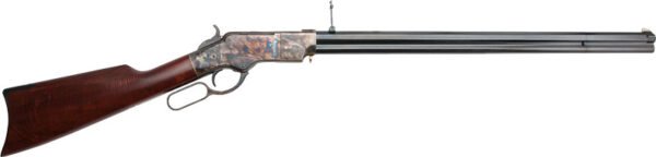 CIMARRON 1860 HENRY 45LC - 24" STEEL FRAME BLUED WALNUT by Cimarron Firearms