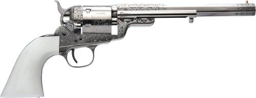 CIMARRON 1851RM WB HICKOK - 38SPL 7.5" FS NICKEL ENGRAVED by Cimarron Firearms