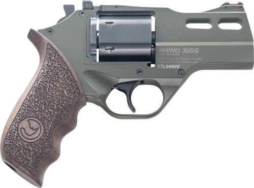 CHIAPPA RHINO 30SA 357MAG - 3" ADJ. SIGHT ODG/WALNUT by Chiappa Firearms