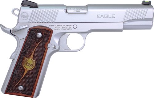 IVER JOHNSON EAGLE HC GEN2 - 1911 45ACP 8RD SATIN CHROME