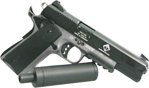 GERMAN SPORT 1911 AD-OPS 22LR - 5" BLACK/GREY 10RD W/RAIL by German Sport Guns / GSG