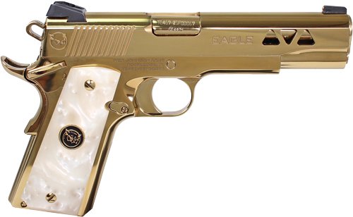 IVER JOHNSON GOLDEN EAGLE - 1911 45ACP 8RD POLISHED GOLD