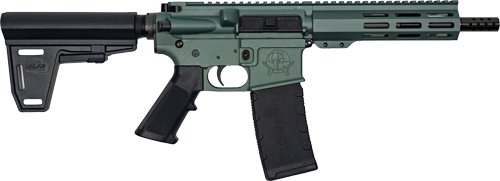 GLFA AR15 PISTOL W/BRACE 223 - WYLDE 7.5" NIT CHARCOAL GREEN by Great Lakes