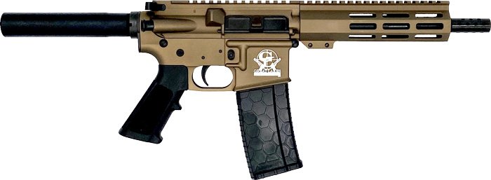 GLFA AR15 PISTOL 223 WYLDE - 7.5" NITRIDE BARREL BRONZE by Great Lakes
