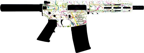GLFA AR15 PISTOL 223 WYLDE - 7.5" NITRIDE SPLATTER WHITE by Great Lakes