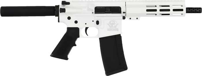 GLFA AR15 PISTOL 223 WYLDE - 7.5" NITRIDE BBL WHITE by 10 Ring Marketing / WRJ