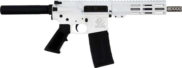 GLFA AR15 PISTOL 223 WYLDE - 7.5" STAINLESS BBL WHITE by Great Lakes