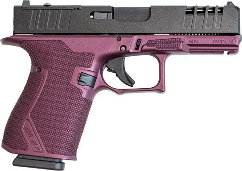 GLFA 19 STRIKER 9MM 4" 15 SHOT - BLACK SLIDE BLACK CHERRY FRAME by Great Lakes