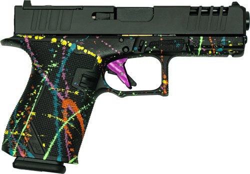 GLFA 19 STRIKER 9MM 4" 15 SHOT - BLK SLIDE SPLATTER BLACK FRAME by Great Lakes