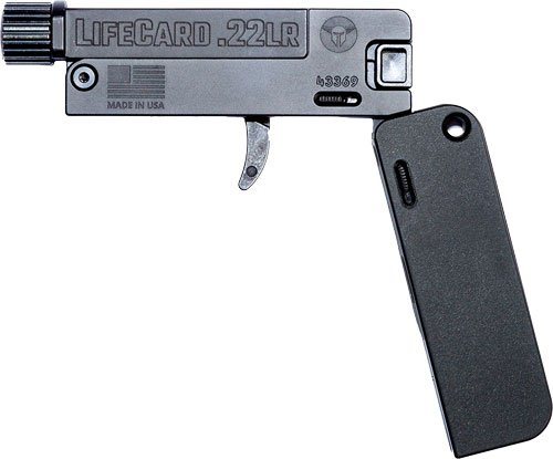TRAILBLAZER LIFECARD 22LR - SINGLE SHOT POLY THREADED BLK by Trailblazer Firearms