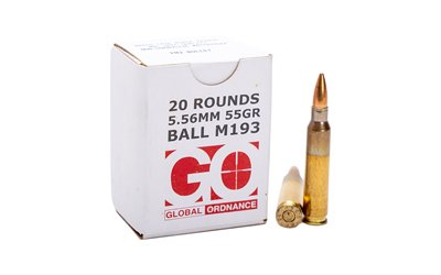 GO 556NATO M193 55GR FMJ 20/1000 by Global Ordnance